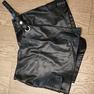 Faux leather shorts